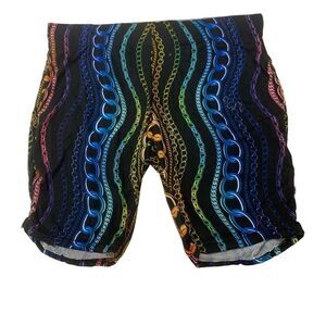 Chainlink Patterned biker shorts